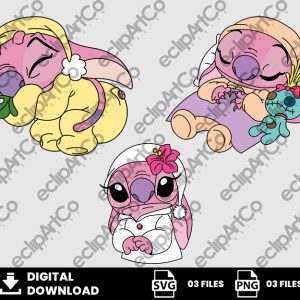 03 Clipart – Baby Angel Svg, Baby Angel Png, Baby Shower Svg, Stitch Baby Png