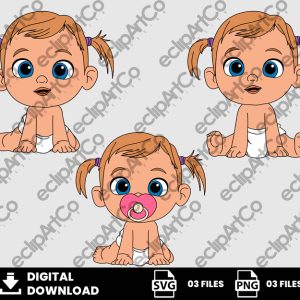 03 Clipart - Baby Girl Png, Baby Girl Svg, Baby Shower Png, Baby Shower Svg