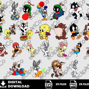 25 Clipart - Baby Looney Tunes Png, Baby Looney Tunes Svg, Baby Shower Png