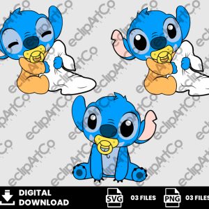03 Clipart - Baby Stitch Svg, Stitch Svg, Baby Shower Svg