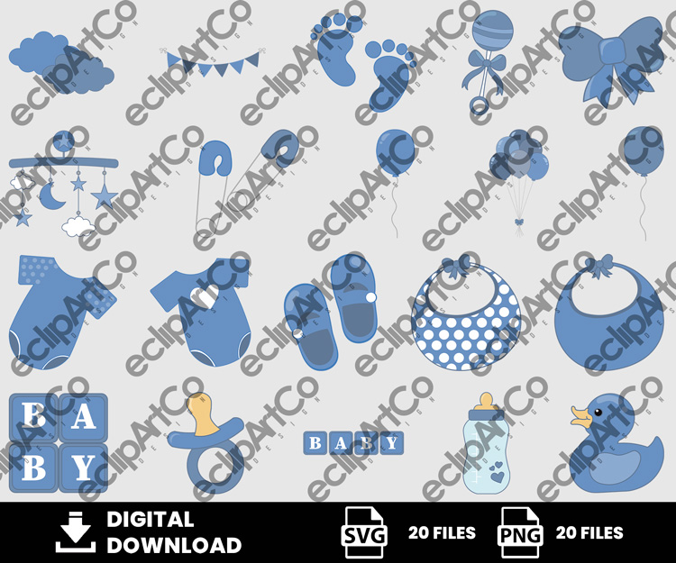 20 Clipart - Baby Shower Boy Png, Baby Shower Png, Boy Png
