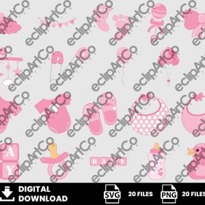 20 Clipart - Baby Shower Girl, Baby Shower Png, Girl Png