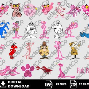 25 Clipart - Pink Panther Svg, Pink Svg, Panther Svg