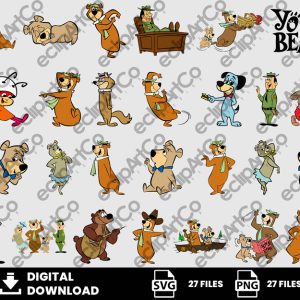 27 Clipart - Yogi Bear Svg, Oso Yogi Svg, Ranger Smith Svg, Boo-Boo Bear Svg