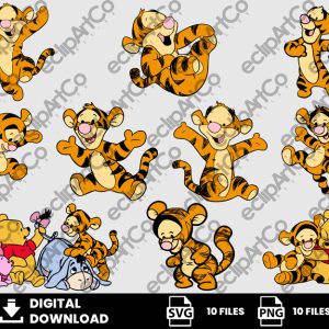 10 Clipart - Baby Winnie The Pooh Svg, Baby Tigger Svg, Tigger Svg