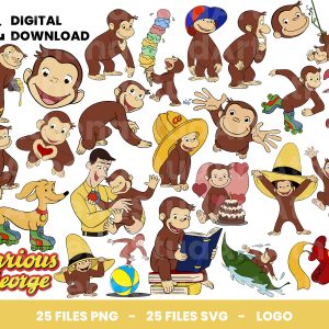 25 Clipart - Curious George
