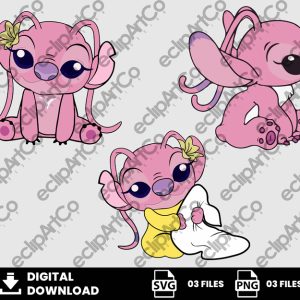 03 Clipart - Baby Angel Svg, Baby Angel Png, Baby Shower Svg, Stitch Baby Png