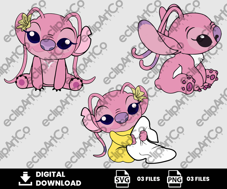 03 Clipart - Baby Angel Svg, Baby Angel Png, Baby Shower Svg, Stitch Baby Png