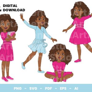 04 Clipart - Little Barbie Afro