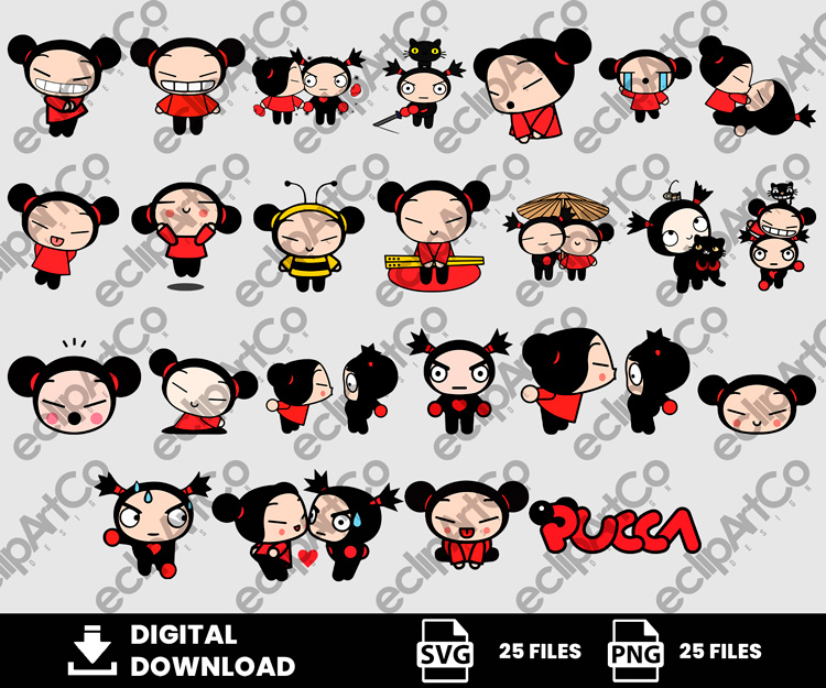 25 Clipart - Pucca Png, Pucca Svg, Garu Png, Garu Svg, Love Png