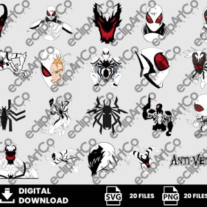 20 Clipart - Anti Venom Svg, Anti Venom Png, Spiderman Svg, Villains Svg, SuperHeroes Svg