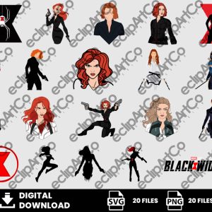 20 Clipart - Black Widow Svg, Black Widow Png, Avengers Svg, Superheroes Svg