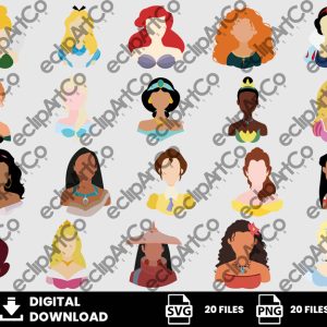 20 Clipart - Princess Silhouettes Svg, Princess Silhouettes Png