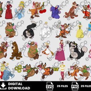 25 Clipart - Cinderella Svg, Cinderella Png, Princess Svg
