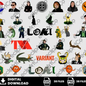 38 Clipart - Loki Svg, Variant Svg, Avengers Svg, Villains Svg, SuperHeroes Svg