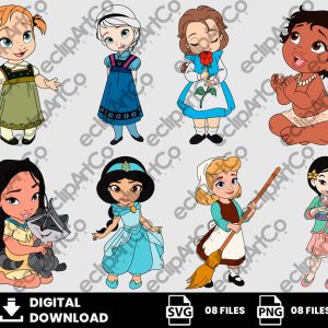 08 Clipart - Princess Baby Svg, Princess Baby Disney Svg