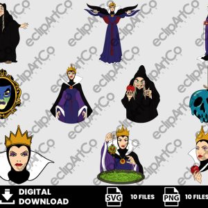 10 Clipart - The Evil Queen Svg, The Evil Queen Png, Villains Svg