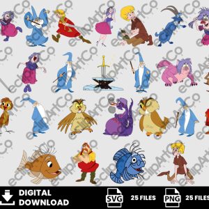 25 Clipart - The Sword in the Stone Svg, The Sword in the StonePng