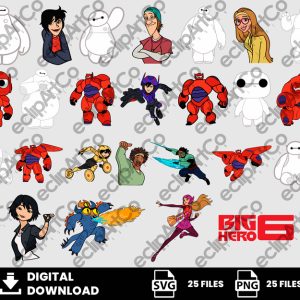 25 Clipart - Big Hero 6 Svg, Big Hero 6 Png, Baymax Svg, Baymax Png