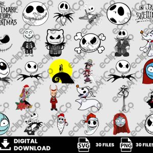 30 Clipart - The Nightmare Before Christmas Svg, Jack Skellington Svg