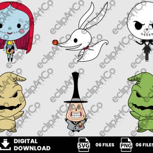 06 Clipart - The Nightmare Before Christmas Chibi Svg, Jack Skellington Svg, Chibi Svg