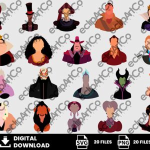 20 Clipart - Villains Silhouettes Svg, Villains Silhouettes Png