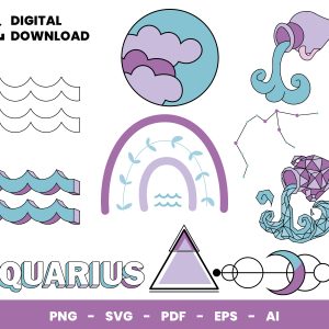 10 Clipart - Zodiac Signs, Aquarius