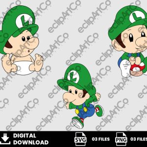03 Clipart - Baby Luigi Png, Mario Bros Png, Mario Bros Svg, Games Png