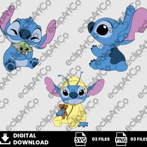 03 Clipart - Baby Stitch Svg, Stitch Svg, Baby Shower Svg