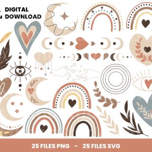 25 Clipart - Boho Valentine Day