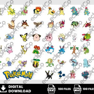 100 Clipart - Pokemon Svg, Pokédex, Second Generation