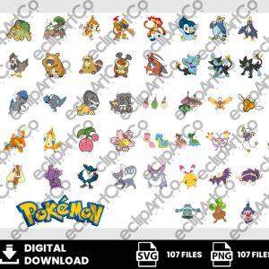107 Clipart - Pokemon Svg, Pokédex, Four Generation