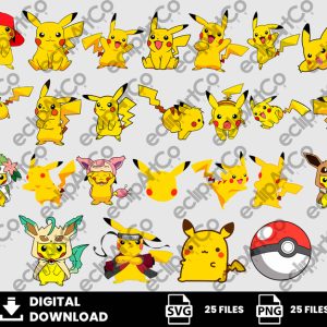 25 Clipart - Pikachu Svg, Pikachu Png, Pokemon Svg