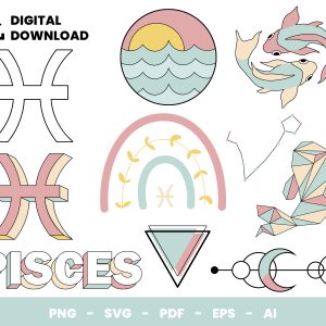 10 Clipart - Zodiac Signs, Pisces