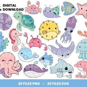 20 Clipart - Sea Animals