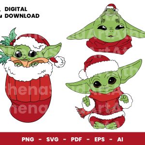 03 Clipart - Christmas Baby Yoda