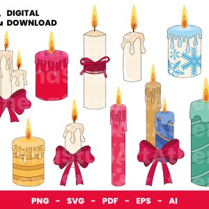 10 Clipart - Christmas Candle