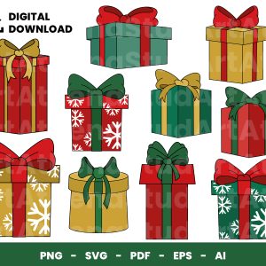 10 Clipart - Christmas Gift Box