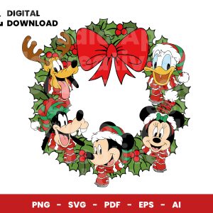 01 Clipart - Christmas Wreath Disney