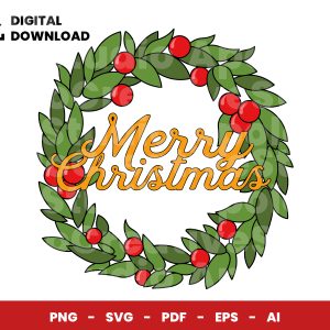 02 Clipart - Christmas Wreath 02