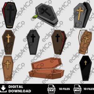 10 Clipart - Coffin Svg, Coffin Png, Ataúd Png, Clipart