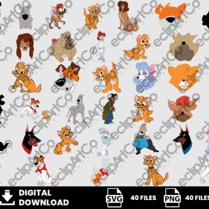 40 Clipart - Oliver and Company Svg, Jenny Svg, Tito Svg