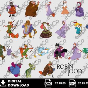 25 Clipart - Robin Hood Svg, Robin Hood Png, Maid Marian Svg