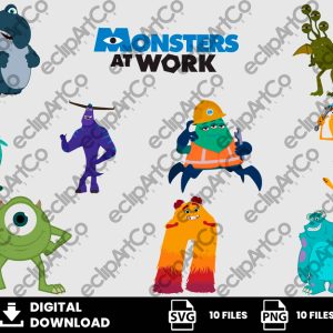 10 Clipart - Monsters At Work Svg, Monsters At Work Png