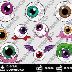 10 Clipart - Eyeball Png, Eyeball Svg, Eyeball Halloween Svg, Eyeball Halloween Png