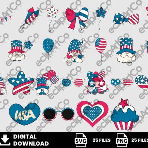 25 Clipart - July 4th Svg, July 4th Png, America Svg