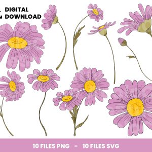 10 Clipart - Lila Daisy