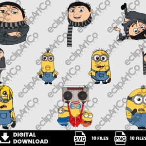 10 Clipart - Minions Rise of Gru Svg