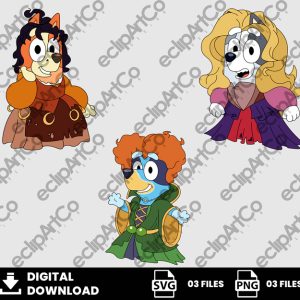 03 Clipart - Hocus Pocus Bluey Png, Hocus Pocus Bluey Svg, Halloween Bluey Png, Halloween Bluey Svg