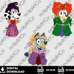 03 Clipart - Hocus Pocus Bluey Png, Hocus Pocus Bluey Svg, Halloween Bluey Png, Halloween Bluey Svg
